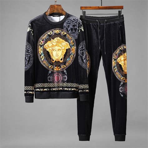 man suit versace|men's Versace jogging suit.